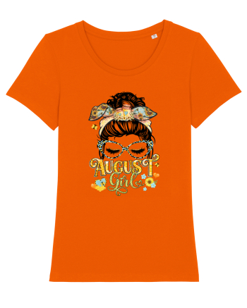 I am a August Girl Lion Leu Bright Orange