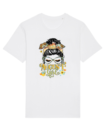 I am a August Girl Lion Leu White