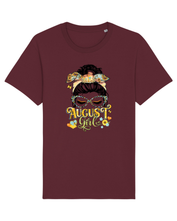 I am a August Girl Lion Leu Burgundy