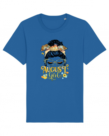 I am a August Girl Lion Leu Royal Blue