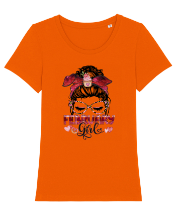 I am a February Girl Aquarius Varsator Bright Orange