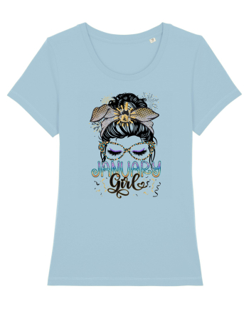 I am a January Girl Capricorn Sky Blue
