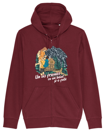 Vis frumos cu un băiat și-o fată Burgundy