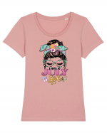 I am a July Girl - Summer Cancer Rac Tricou mânecă scurtă guler larg fitted Damă Expresser