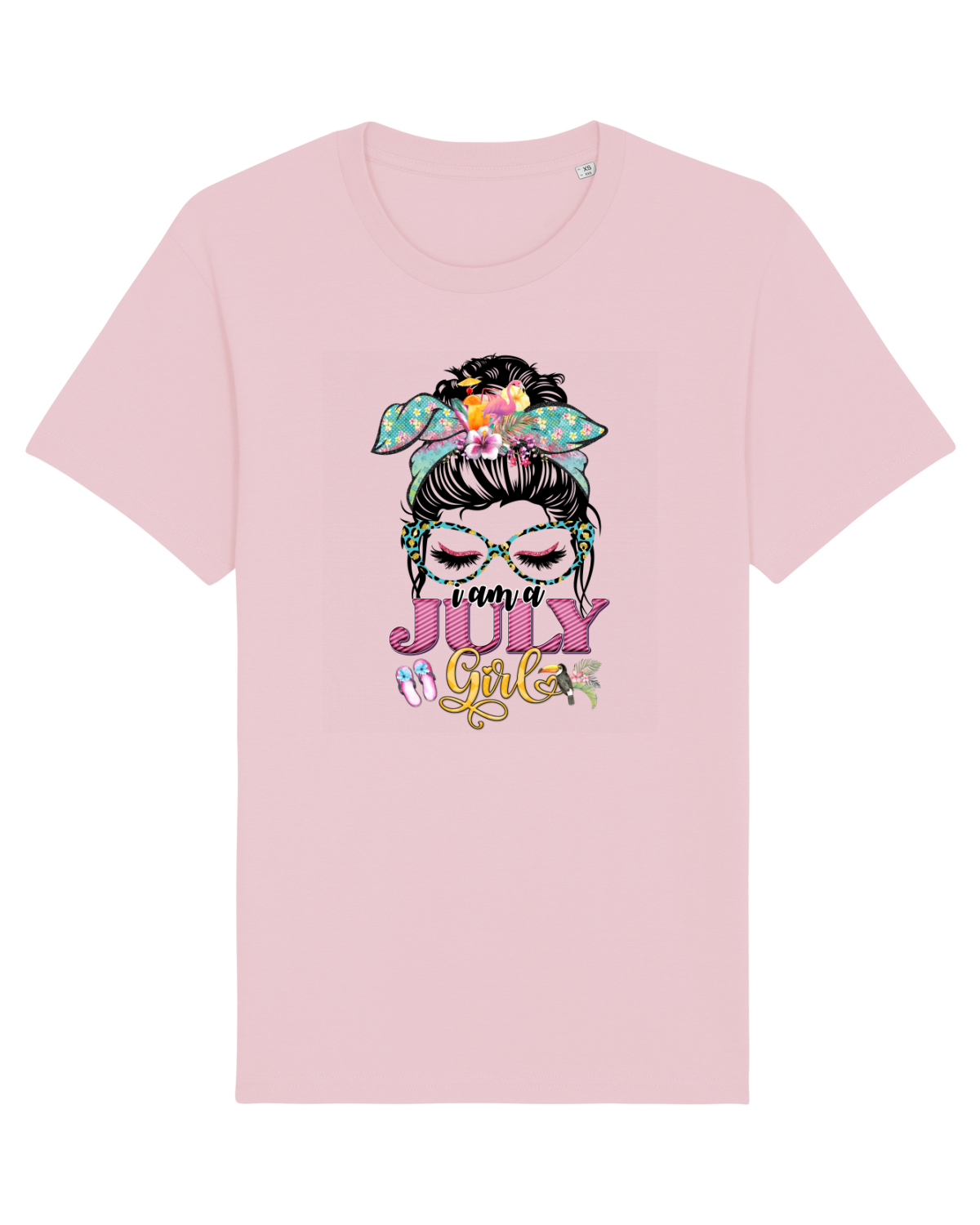 Tricou mânecă scurtă Unisex Rocker Cotton Pink