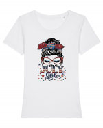 I am a July Girl - Summer USA Tricou mânecă scurtă guler larg fitted Damă Expresser