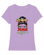 I am a June Girl Gemeni Gemini Tricou mânecă scurtă guler larg fitted Damă Expresser