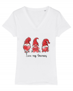 Love my Gnomies Tricou mânecă scurtă guler V Damă Evoker