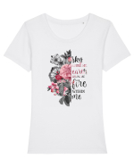 Sky Above Me Tricou mânecă scurtă guler larg fitted Damă Expresser