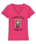 I Think You're Purrfect Tricou mânecă scurtă guler V Damă Evoker