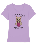 I Think You're Purrfect Tricou mânecă scurtă guler larg fitted Damă Expresser
