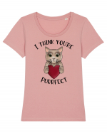 I Think You're Purrfect Tricou mânecă scurtă guler larg fitted Damă Expresser