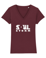 SOUL STORM - white Tricou mânecă scurtă guler V Damă Evoker