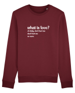 What is love? (alb) Bluză mânecă lungă Unisex Rise