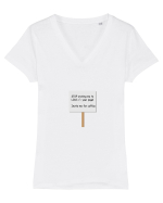 Coffee Invitation Tricou mânecă scurtă guler V Damă Evoker