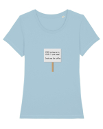 Coffee Invitation Tricou mânecă scurtă guler larg fitted Damă Expresser