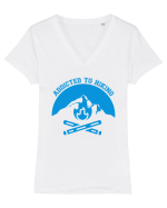 Addicted To Hiking Tricou mânecă scurtă guler V Damă Evoker
