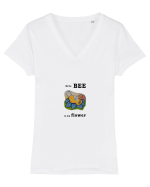 Bee Tricou mânecă scurtă guler V Damă Evoker