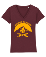 Addicted To Hiking Tricou mânecă scurtă guler V Damă Evoker
