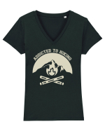 Addicted To Hiking Tricou mânecă scurtă guler V Damă Evoker
