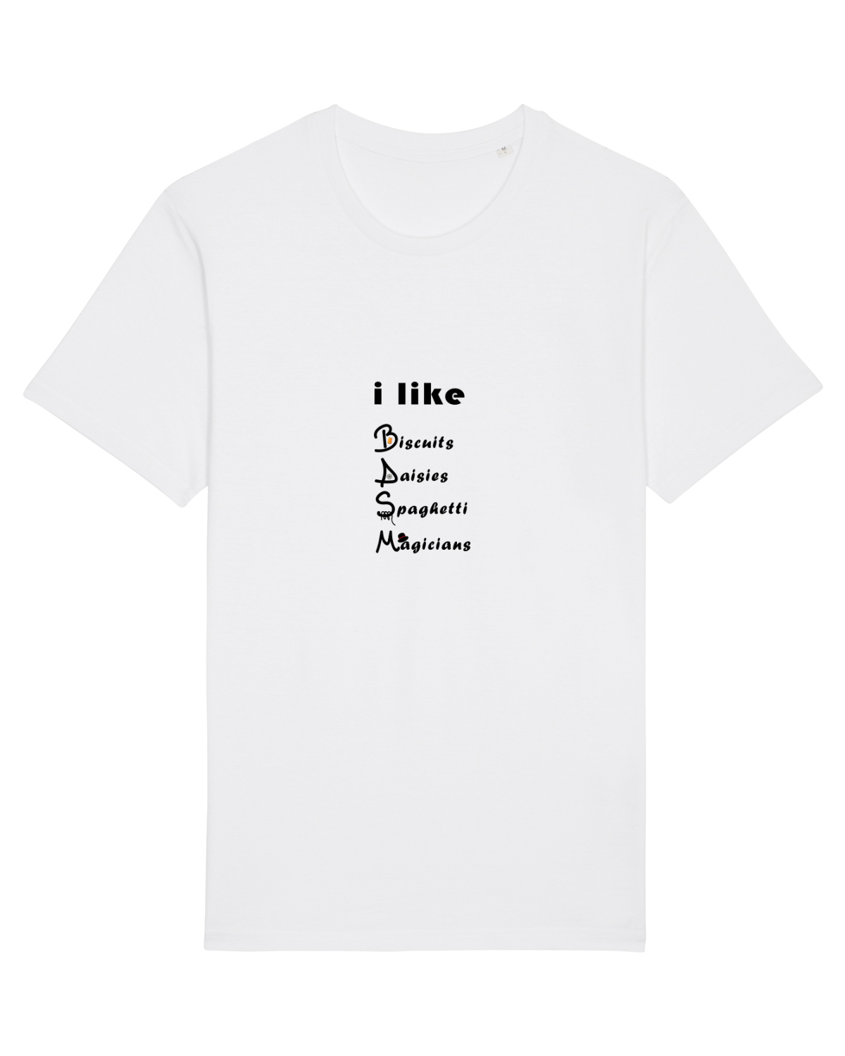 Tricou mânecă scurtă Unisex Rocker White