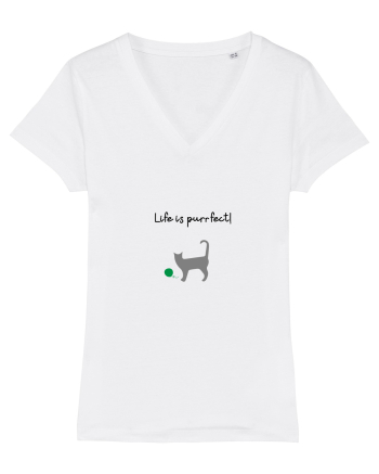 Life is purrfect! White