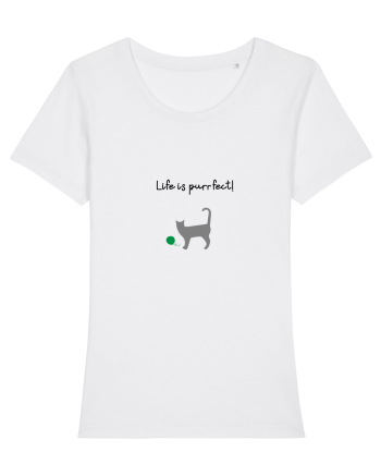 Life is purrfect! White