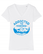 Addicted To Hiking Tricou mânecă scurtă guler V Damă Evoker