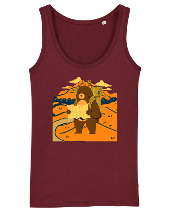 Hiking Bear Burgundy