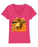 Hiking Bear Tricou mânecă scurtă guler V Damă Evoker