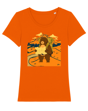 Hiking Bear Bright Orange