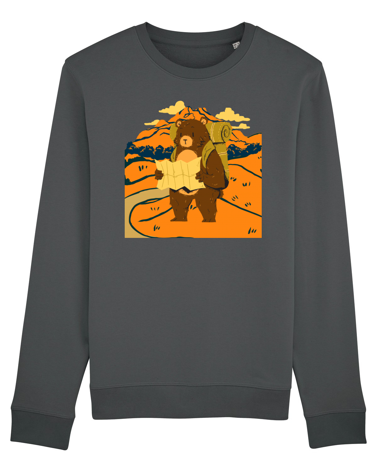 Bluză mânecă lungă Unisex Rise Anthracite