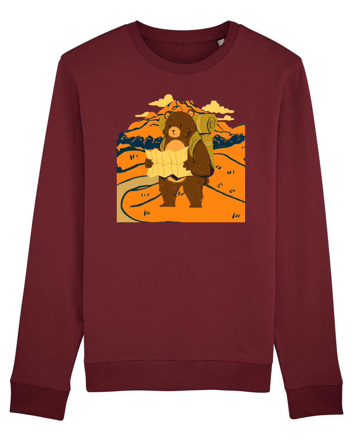 Bluză mânecă lungă Unisex Rise Burgundy