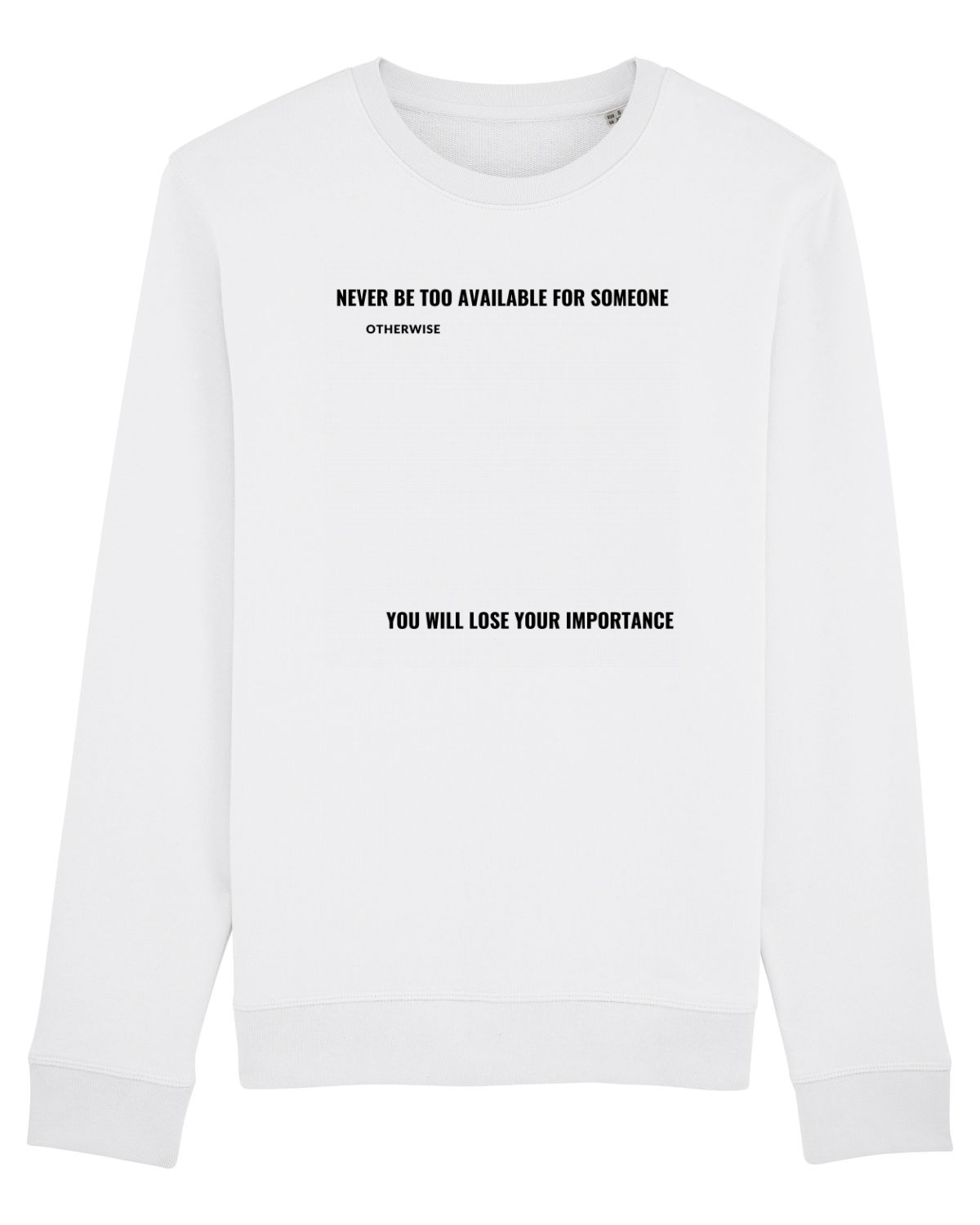 Bluză mânecă lungă Unisex Rise White