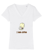 Need coffee Tricou mânecă scurtă guler V Damă Evoker