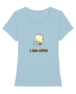 Need coffee Tricou mânecă scurtă guler larg fitted Damă Expresser