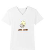 Need coffee Tricou mânecă scurtă guler V Bărbat Presenter