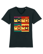 Aparat Foto Retro Vintage Tricou mânecă scurtă guler V Bărbat Presenter