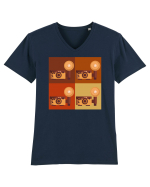 Aparat Foto Retro Vintage Tricou mânecă scurtă guler V Bărbat Presenter