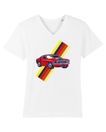 Retro Muscle Car White