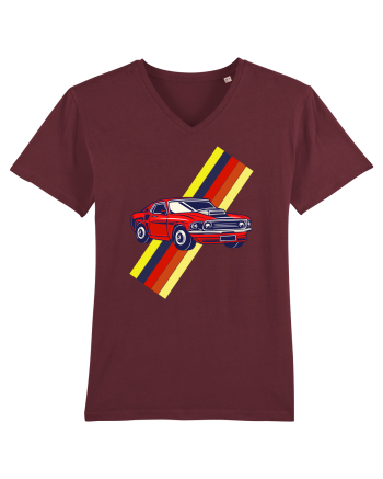 Retro Muscle Car Burgundy