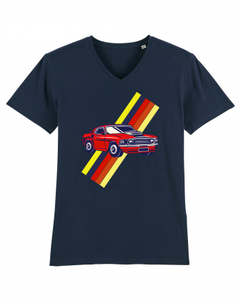 Retro Muscle Car French Navy