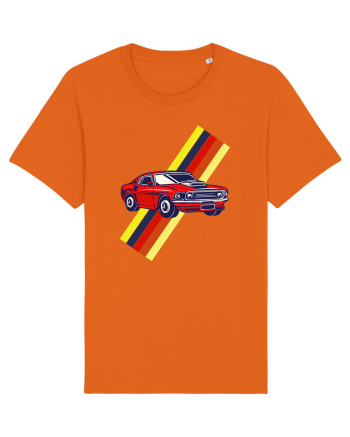Retro Muscle Car Bright Orange