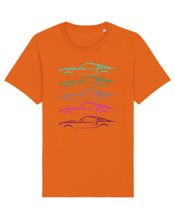 Retro Muscle Car Bright Orange