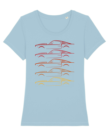 Retro Muscle Car Sky Blue