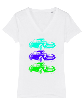 Retro Muscle Car White