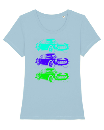Retro Muscle Car Sky Blue