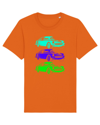 Retro Muscle Car Bright Orange