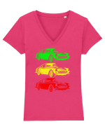 Retro Muscle Car Tricou mânecă scurtă guler V Damă Evoker