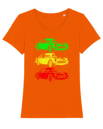 Retro Muscle Car Bright Orange